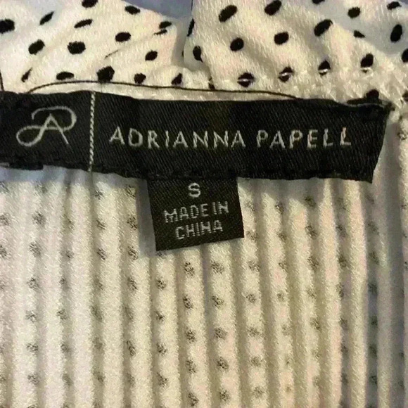 Sleeveless Pleated Ruffle Blouse Adrianna Papell small - Picture 5 of 9